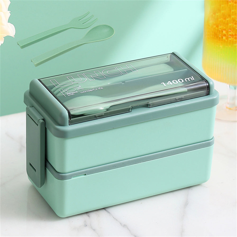 1400ml Double Layer Bento Box | Microwave Safe Food Storage – Lunch at Work, Kids' Meals