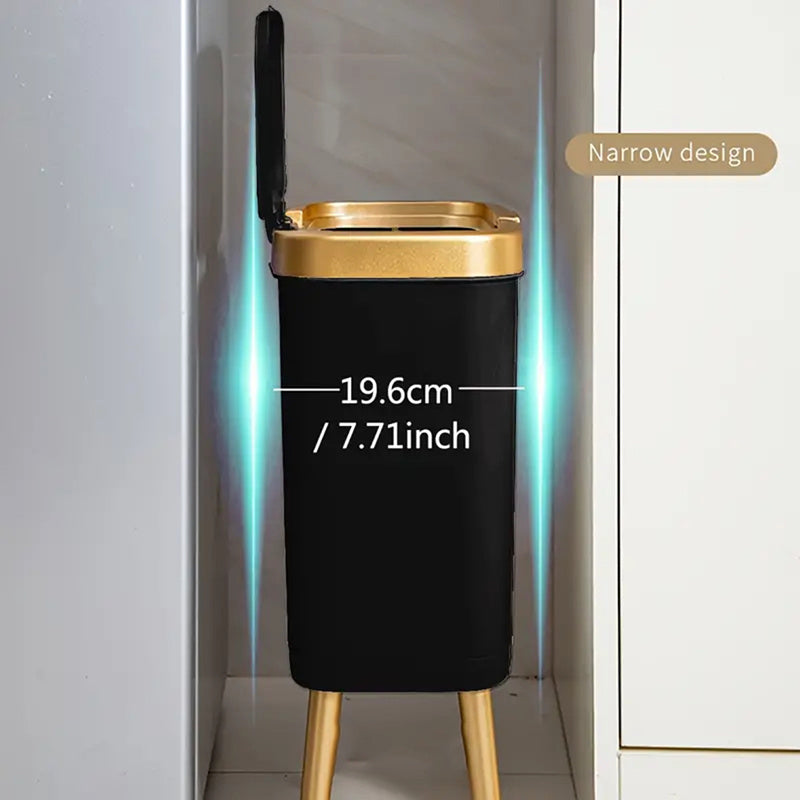 15L Odour-Sealing Trash Can with Elevated Legs – Stylish Waste Bin for Kitchen, Living Room