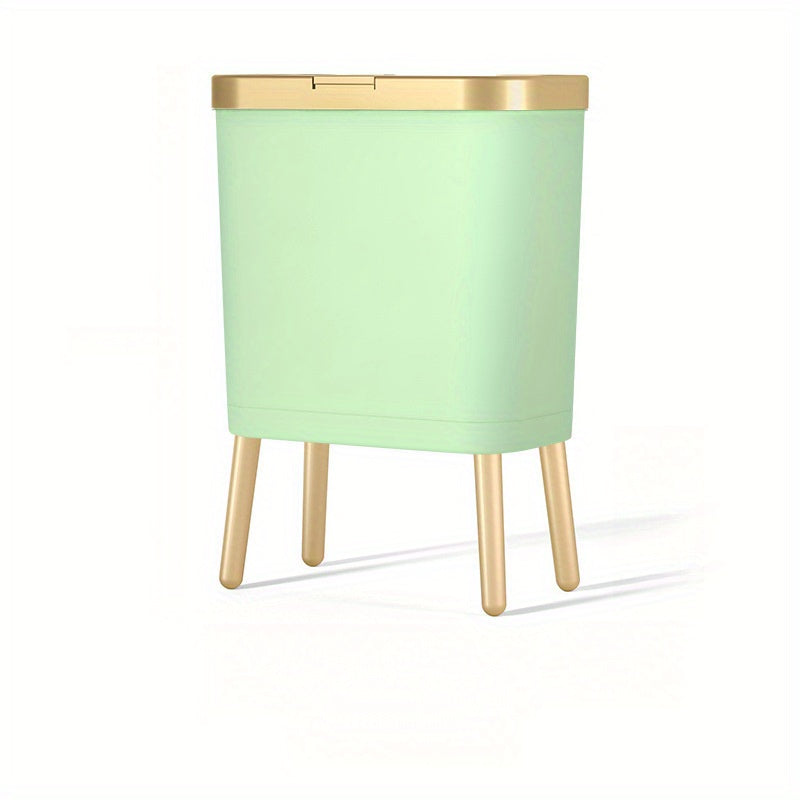15L Odour-Sealing Trash Can with Elevated Legs – Stylish Waste Bin for Kitchen, Living Room