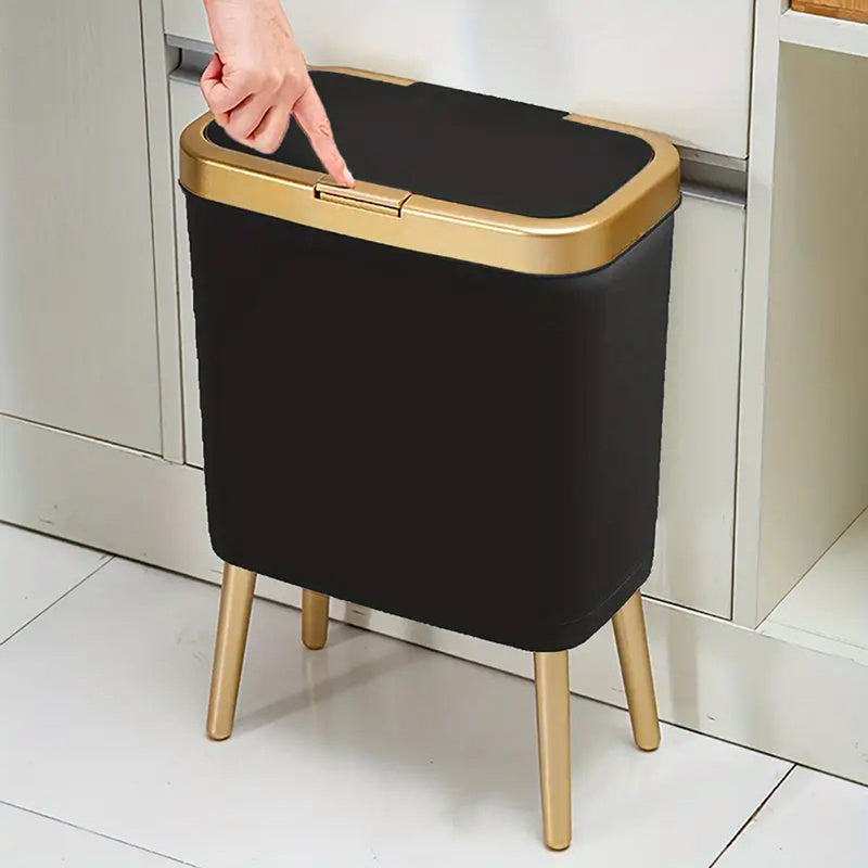 15L Odour-Sealing Trash Can with Elevated Legs – Stylish Waste Bin for Kitchen, Living Room
