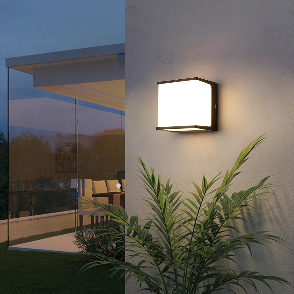 AeroCube Outdoor Wall Light | Modern Waterproof LED – Garden, Patio