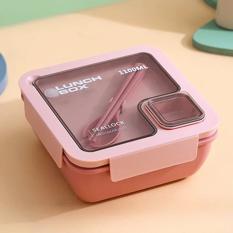 Bento Lunch Box | Portable Leak-Proof, Microwave & Dishwasher Safe – School, Office