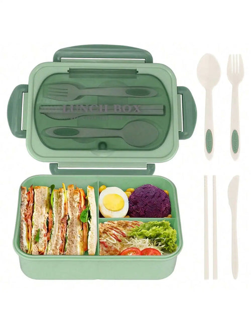 Bento Lunch Box with 4 Compartments & Leak-Proof Design – Meal Prep, School Lunch