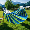Canvas Hammock | Striped Double Swing Bed – Indoor Relaxation, Outdoor Camping
