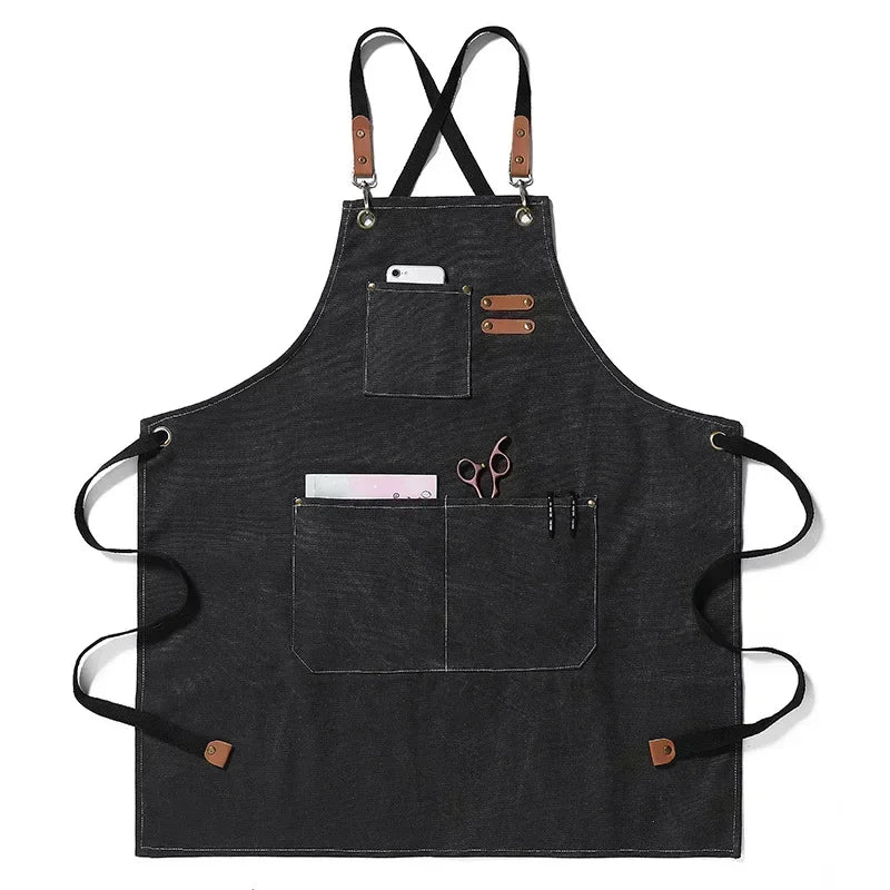 Canvas Kitchen Apron | Unisex Chef Workwear – Cooking, Baking