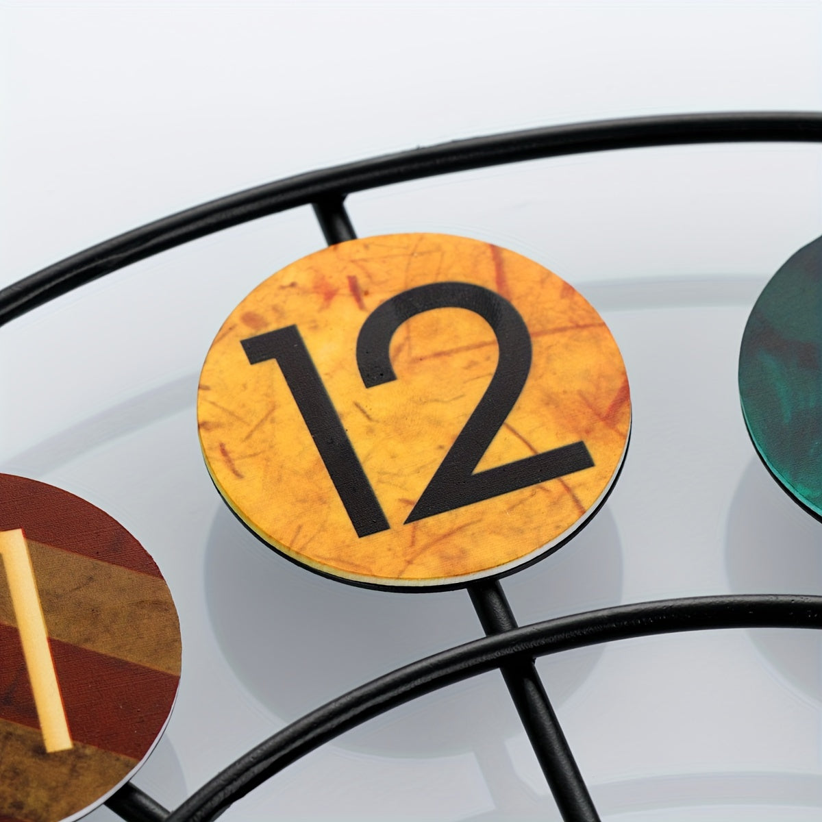 Colourful Metal Wall Clock | Retro Iron Design – Home Decor, Gift