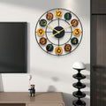 Colourful Metal Wall Clock | Retro Iron Design – Home Decor, Gift