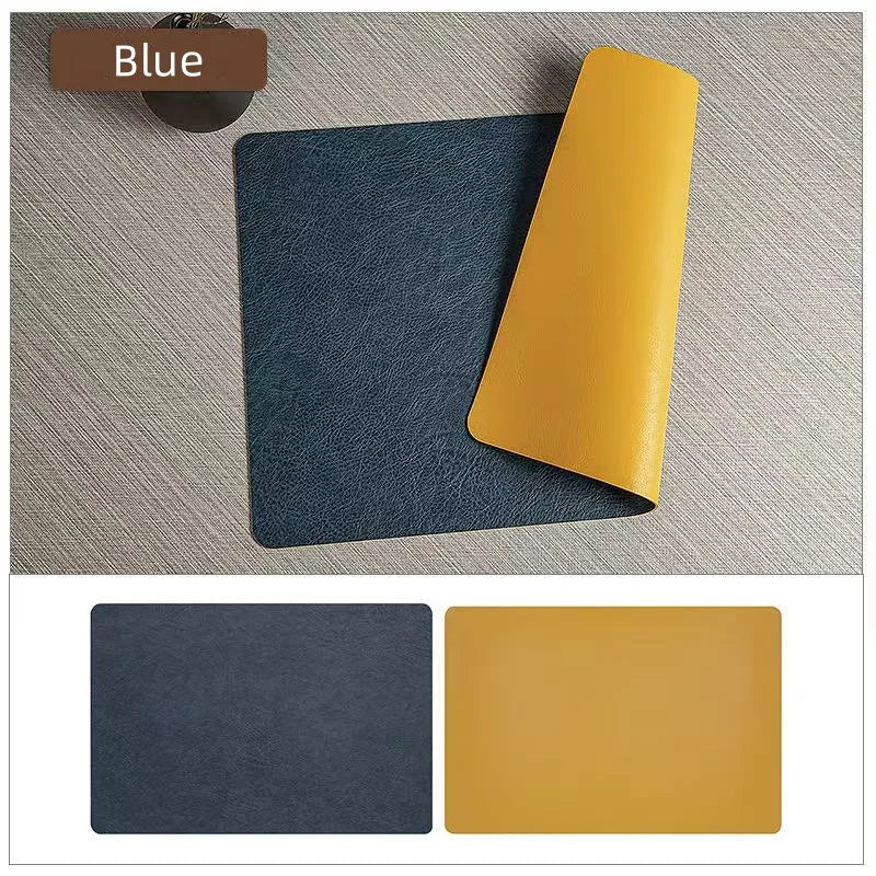 Double-Sided Faux Leather Placemats | Heat Resistant & Waterproof – Dining, Home