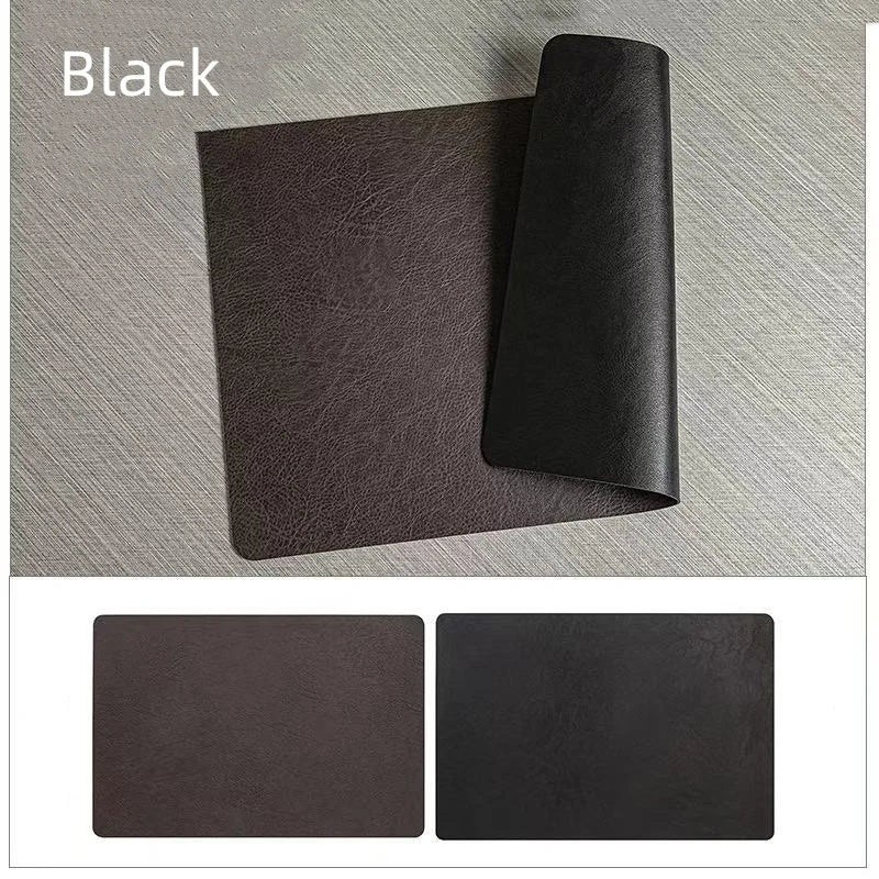 Double-Sided Faux Leather Placemats | Heat Resistant & Waterproof – Dining, Home