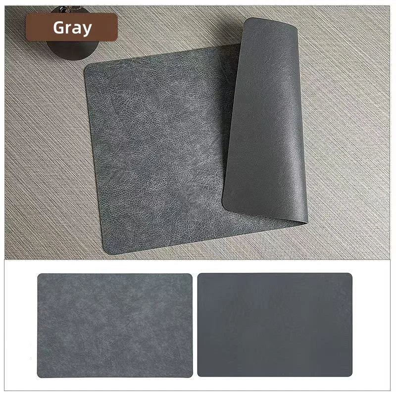 Double-Sided Faux Leather Placemats | Heat Resistant & Waterproof – Dining, Home