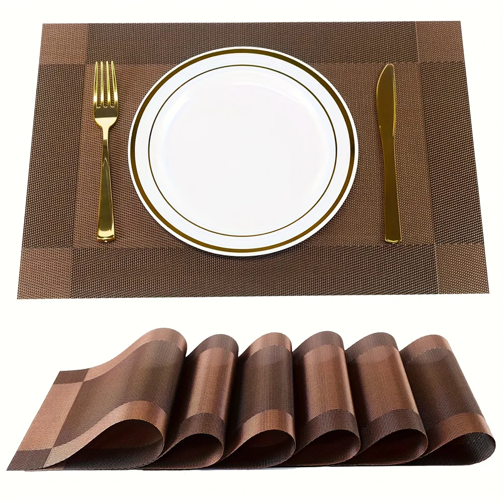 Heat-Resistant PVC Placemats | Washable Non-Slip Table Mats – Dining, Home