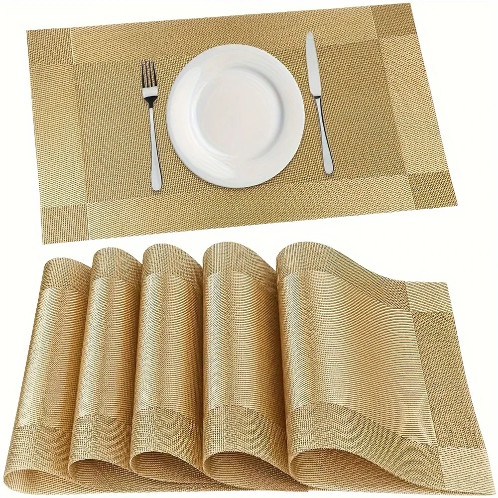 Heat-Resistant PVC Placemats | Washable Non-Slip Table Mats – Dining, Home