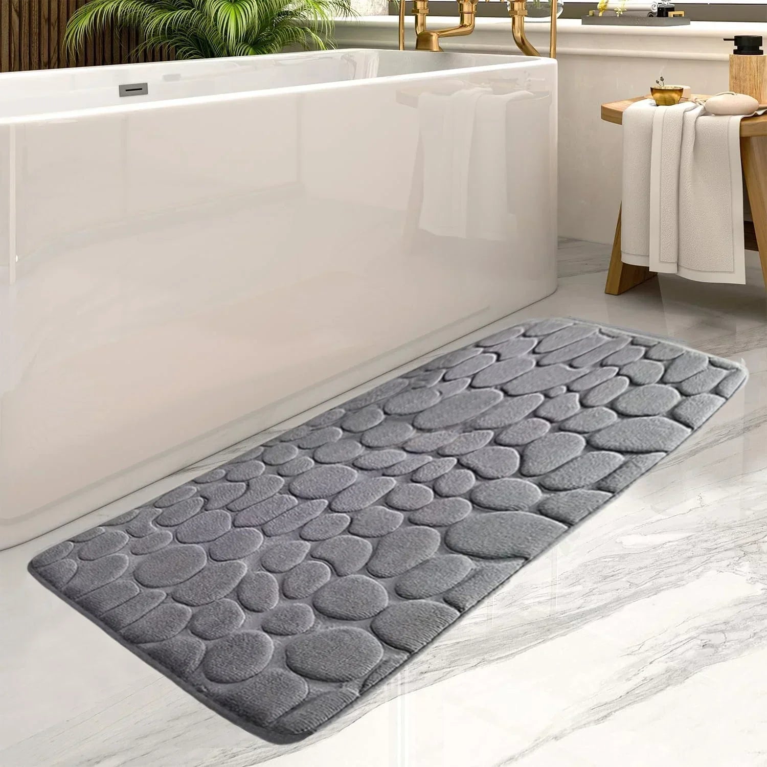 Highly Absorbent Bath Rug | Soft Material – Bathroom, Home Decor