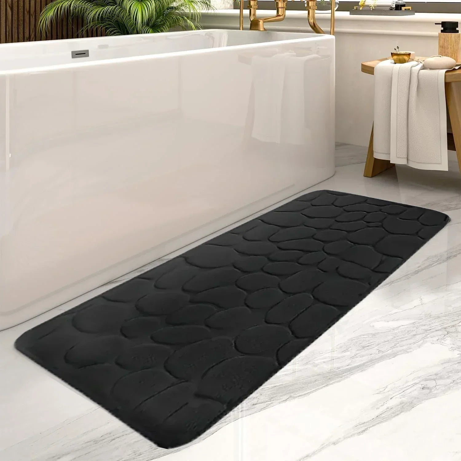Highly Absorbent Bath Rug | Soft Material – Bathroom, Home Decor