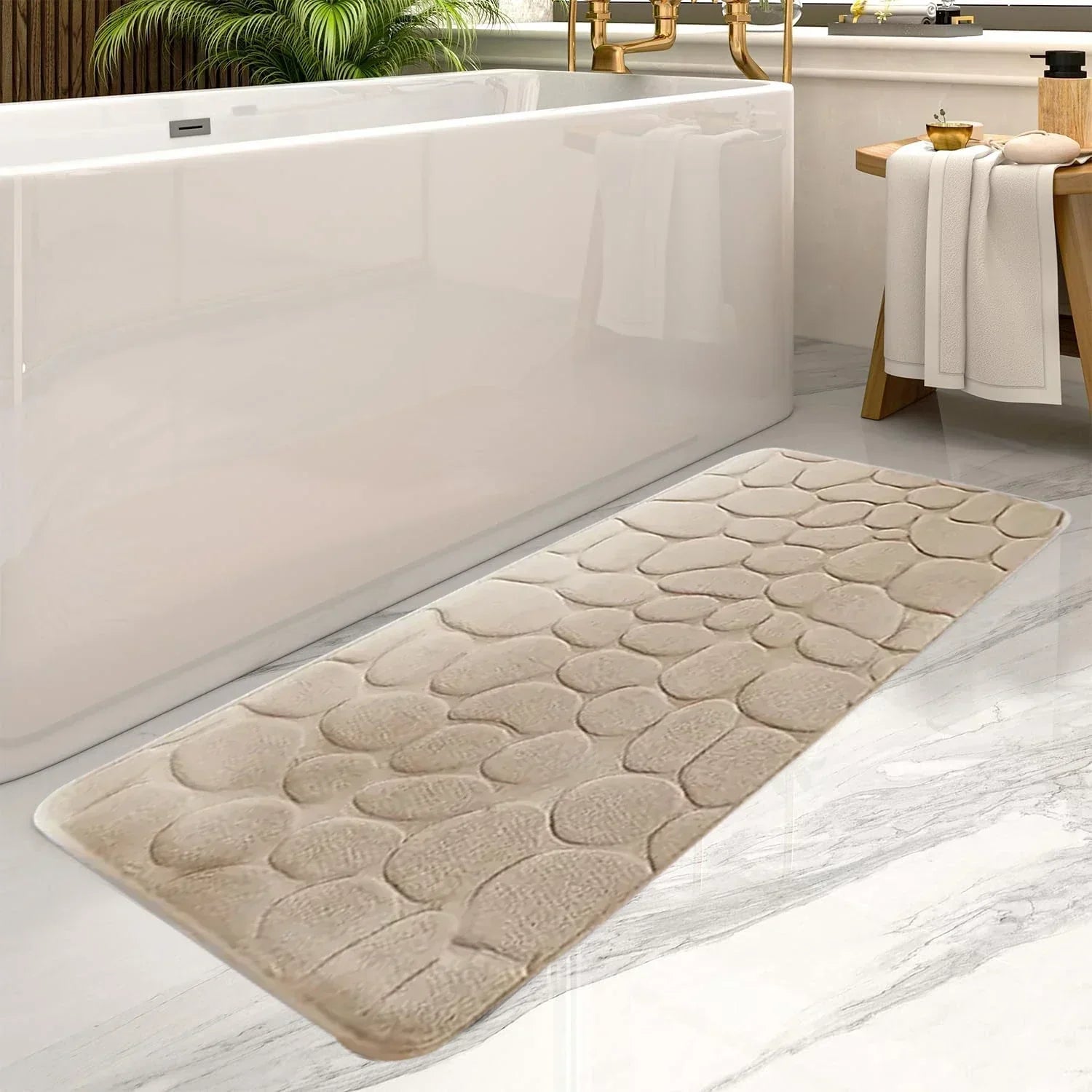 Highly Absorbent Bath Rug | Soft Material – Bathroom, Home Decor