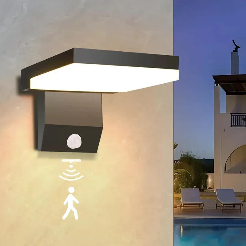 LumiFold Outdoor Wall Light | IP65 Waterproof, Motion Sensor – Garden, Patio