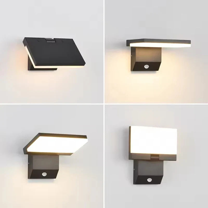 LumiFold Outdoor Wall Light | IP65 Waterproof, Motion Sensor – Garden, Patio