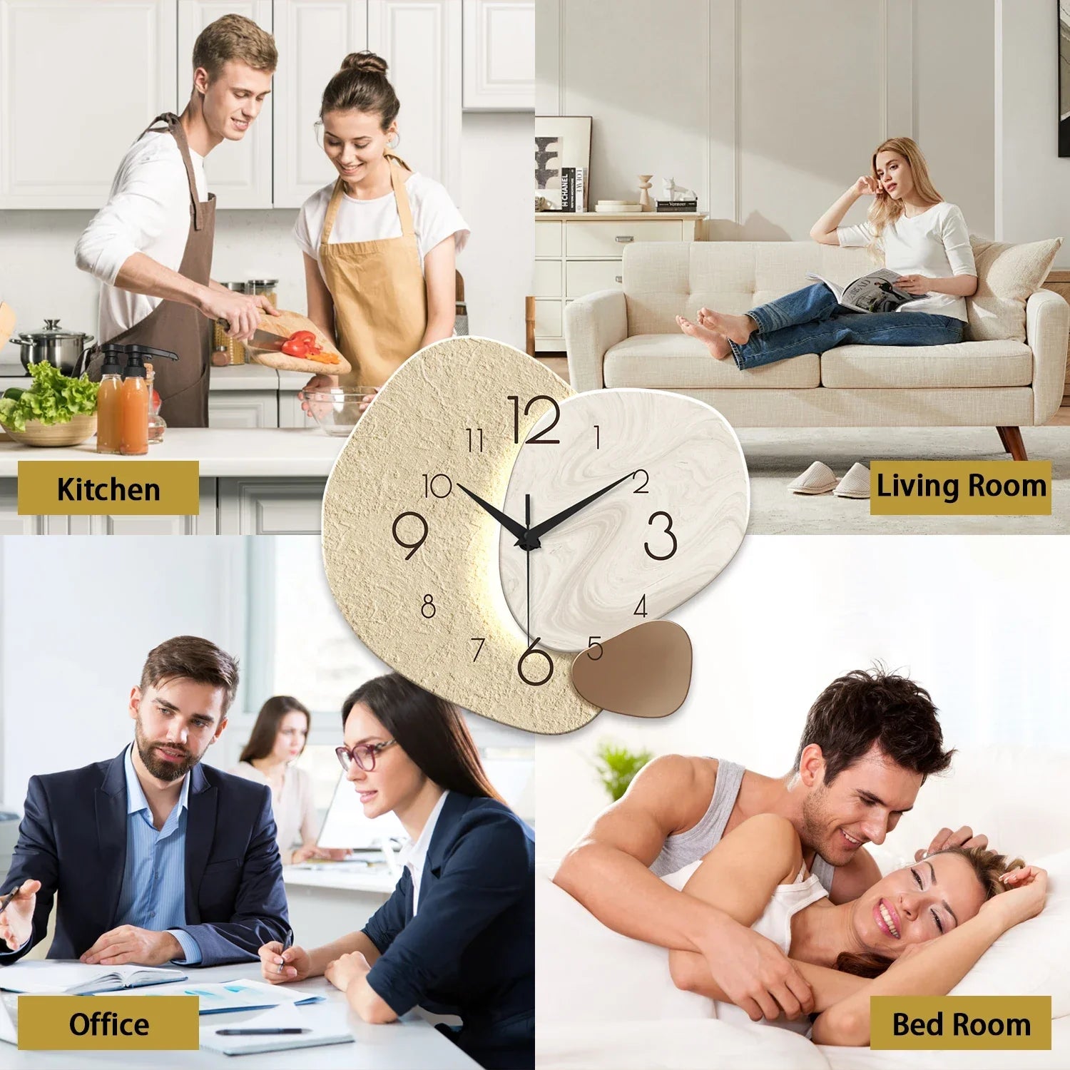 Modern Wall Clock | Silent Quartz Design – Home Decor, Gift