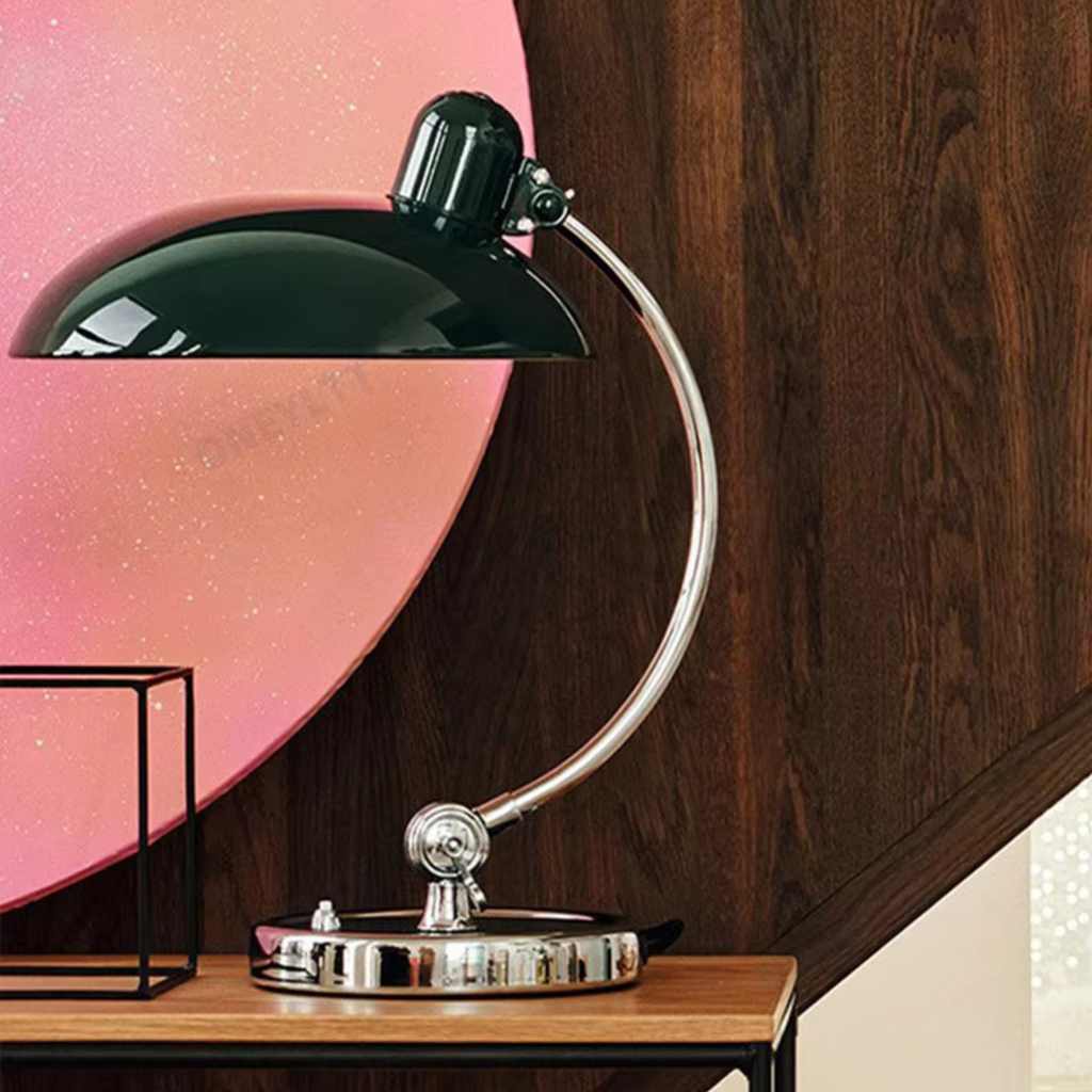 ScandiArc Table Lamp | Curved Metal Design – Home Decor, Modern Lighting