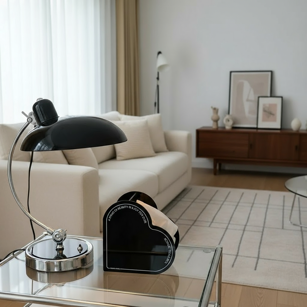ScandiArc Table Lamp | Curved Metal Design – Home Decor, Modern Lighting