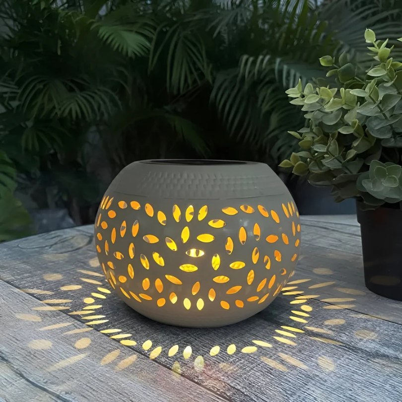 Solar Garden Light | Decorative Metal Outdoor Lamp – Garden, Patio