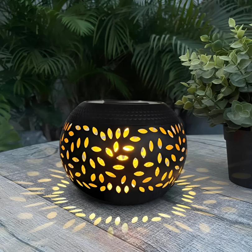 Solar Garden Light | Decorative Metal Outdoor Lamp – Garden, Patio