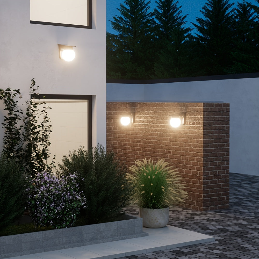 Solar Globe LED Wall Light | Smart Dimmable Outdoor Lighting – Garden, Patio