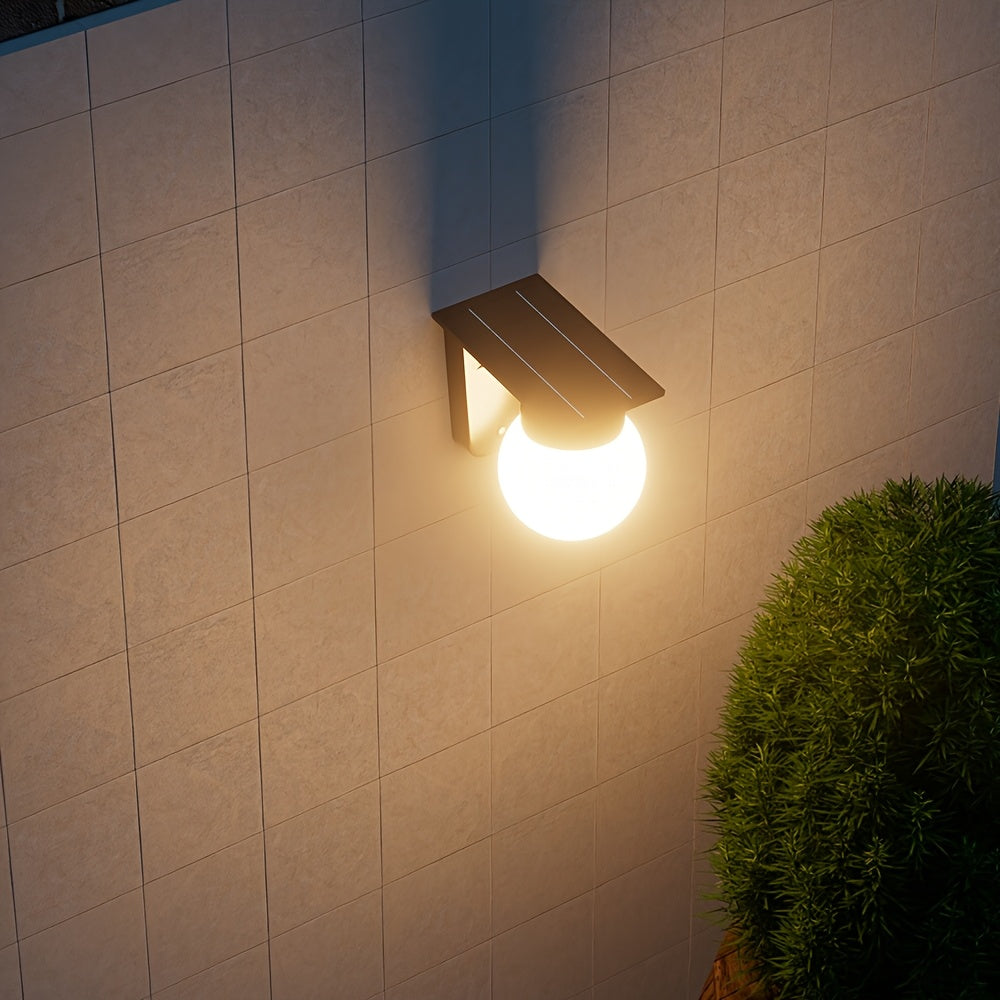 Solar Globe LED Wall Light | Smart Dimmable Outdoor Lighting – Garden, Patio