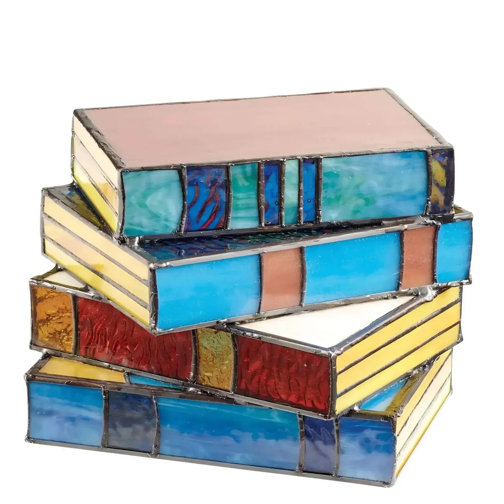 Stained Glass Book Lamp | Handcrafted Art Lighting – Home Decor, Gift