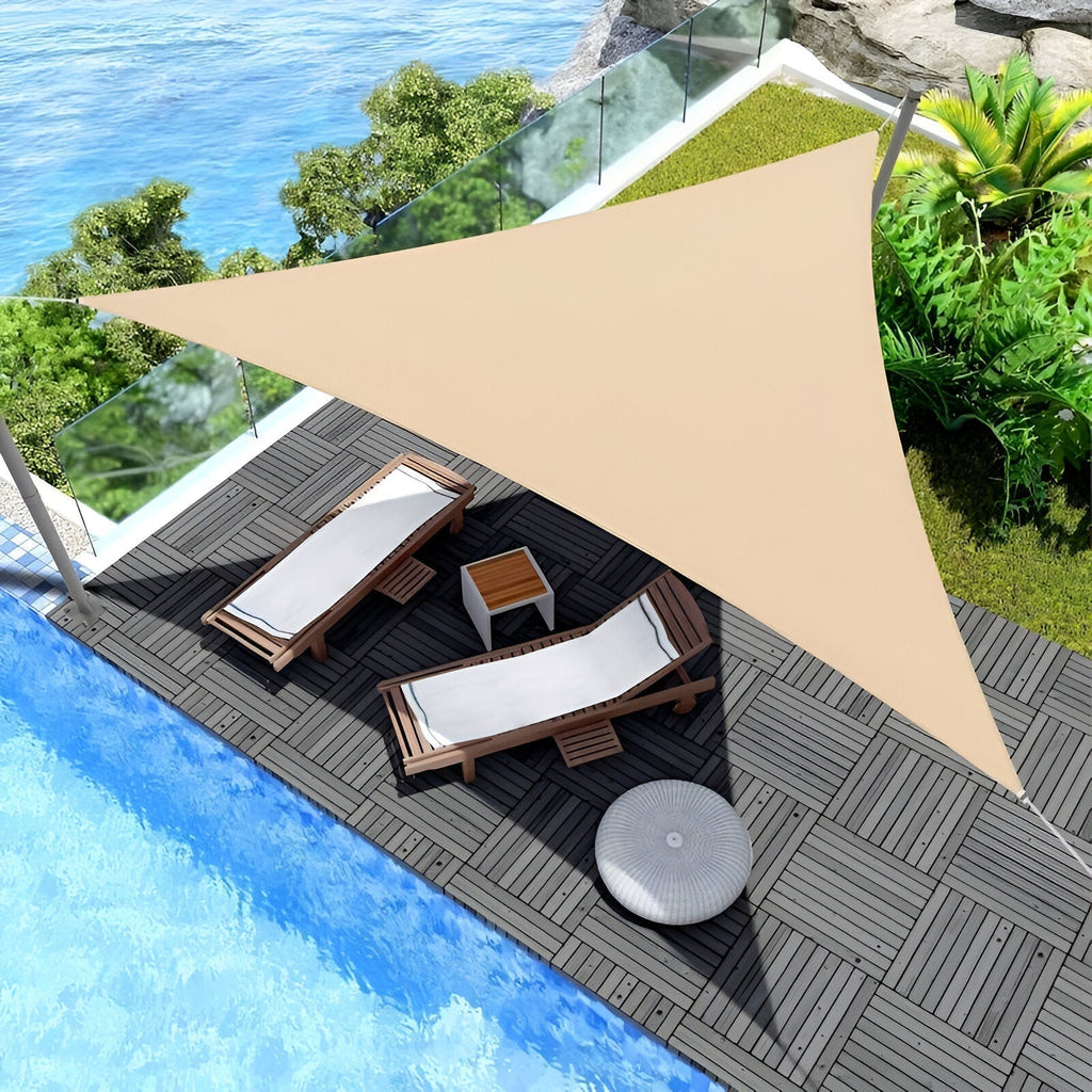 TriBlocker Shade Sail | Waterproof Triangle Design – Garden, Outdoor
