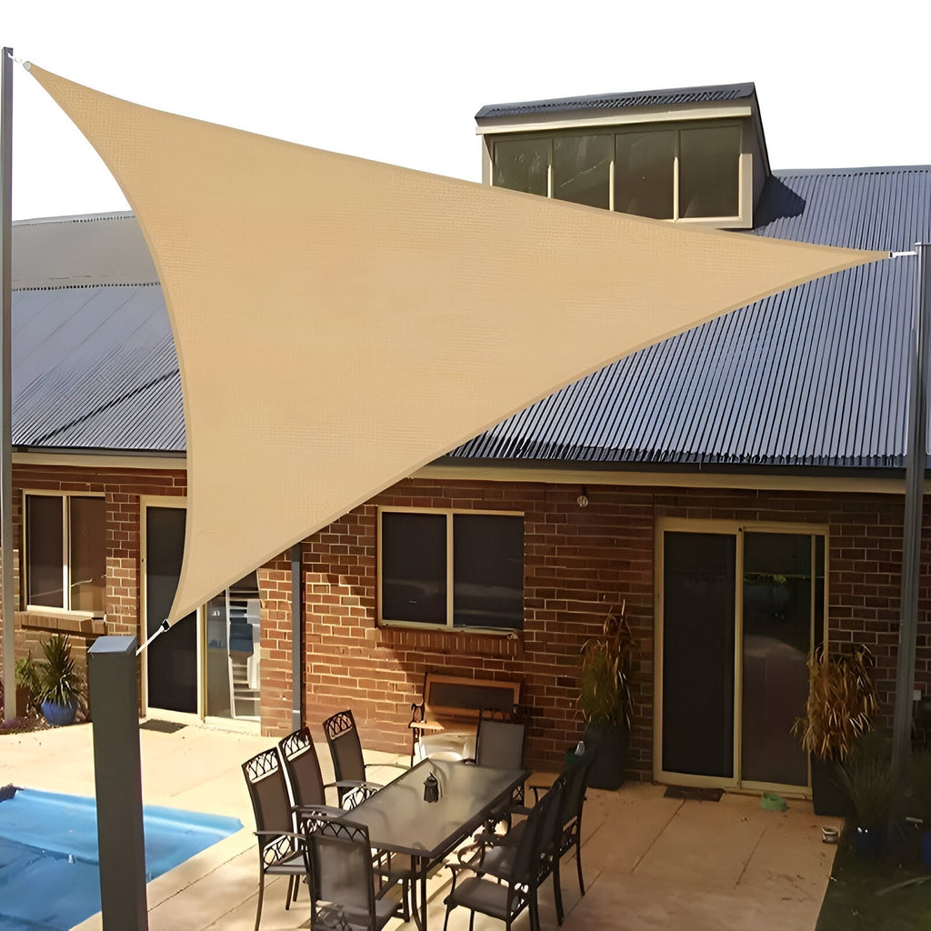 TriBlocker Shade Sail | Waterproof Triangle Design – Garden, Outdoor