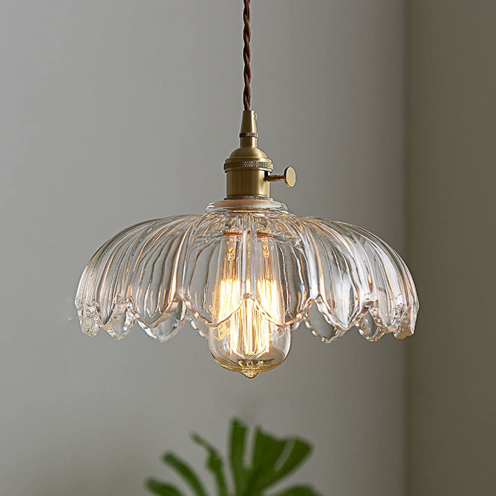 Vintage Flower Pendant Lamp | Coloured Glass – Home Decor, Ambient Lighting