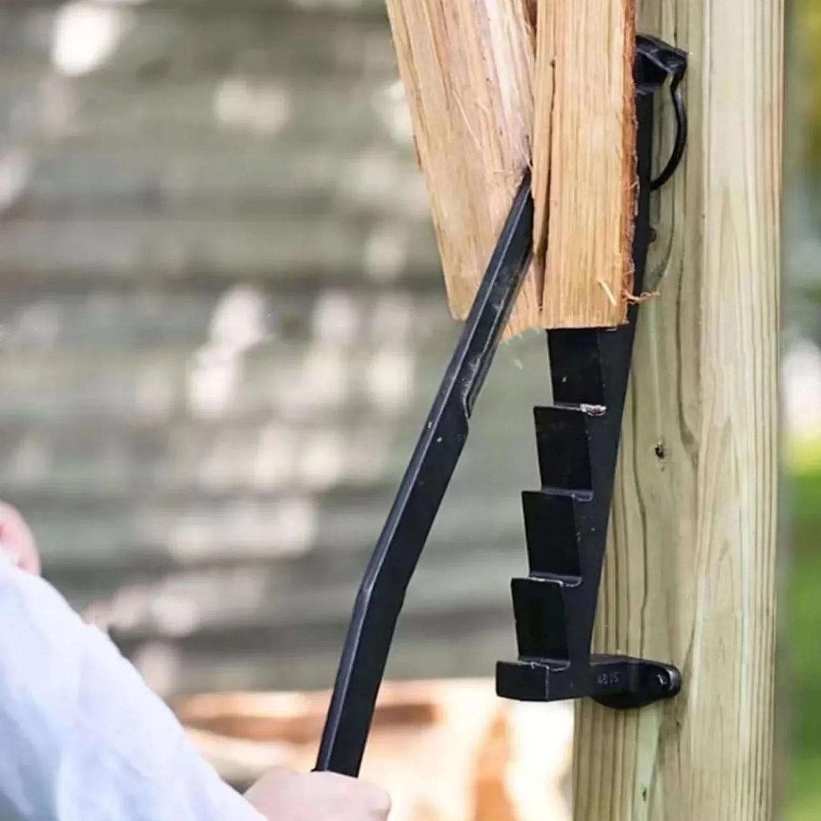 Wall Mounted Kindling Splitter | High Carbon Steel Cutter – Outdoor, Home Firewood